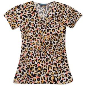 Animal Instinct Scrub Top